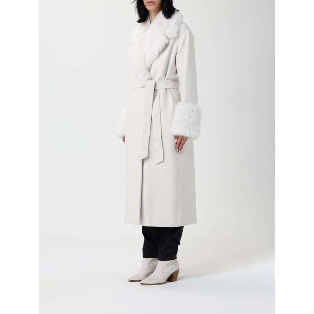 Twinset Coat Woman Pearl - Picture 3 of 4